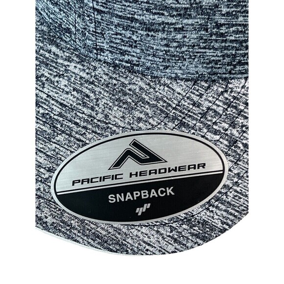 New Pacific Headwear Aggressive Heather Trucker Curved Snapback Cap 106C - Picture 4 of 7